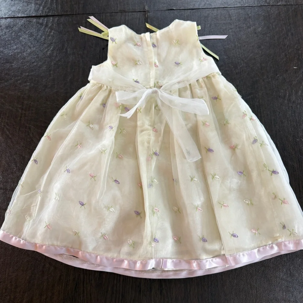 Biscotti Collezioni Girl’s Floral White Party Dress Sz 24M